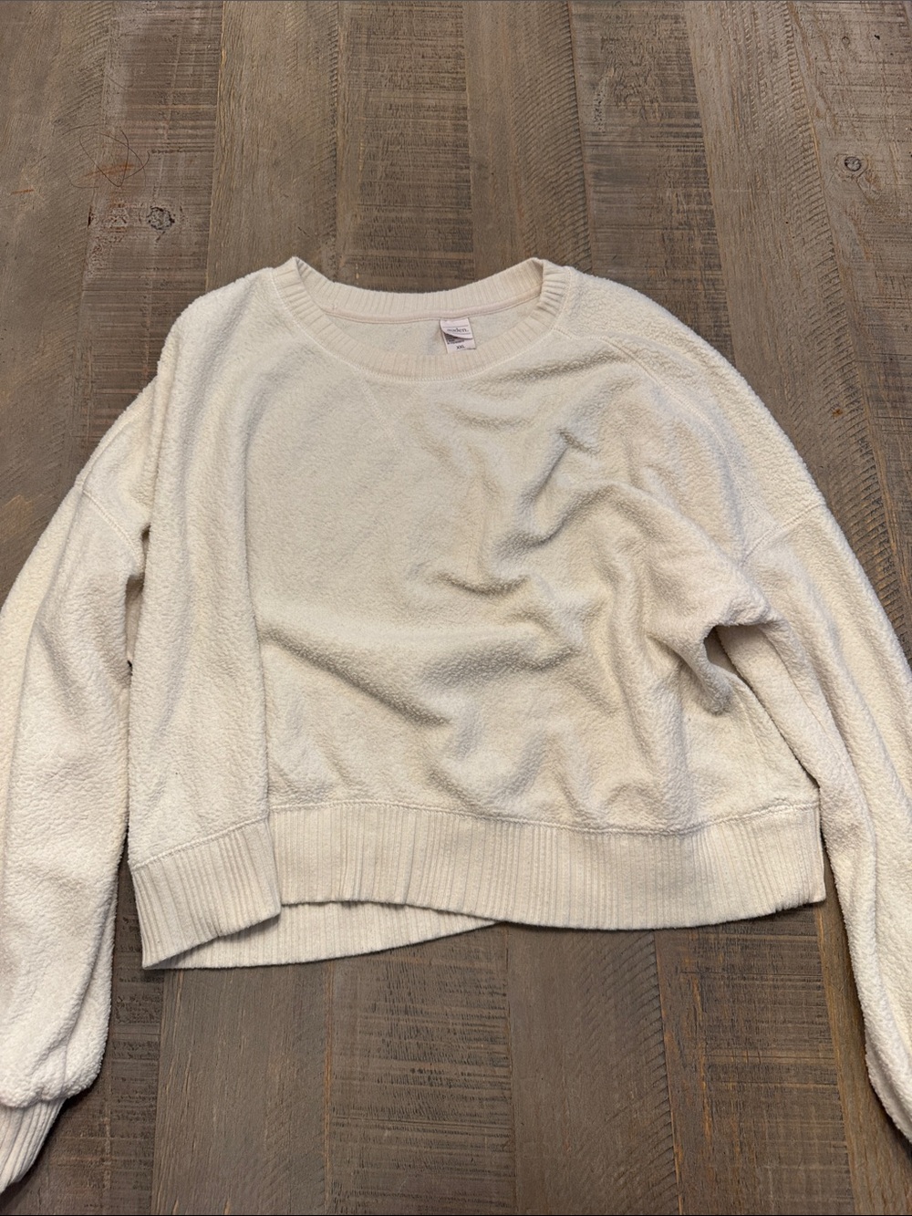 Auden Cream Cozy Crewneck Pullover